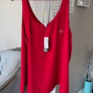 NWT Reitmans Red Double Layer Tank Top Sz XL